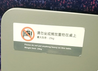 高鐵動(dòng)車二等座上面的小桌子介紹？